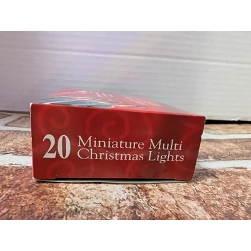 20 Miniature Multi Christmas Lights Indoor String Lights Flashing Steady Incande